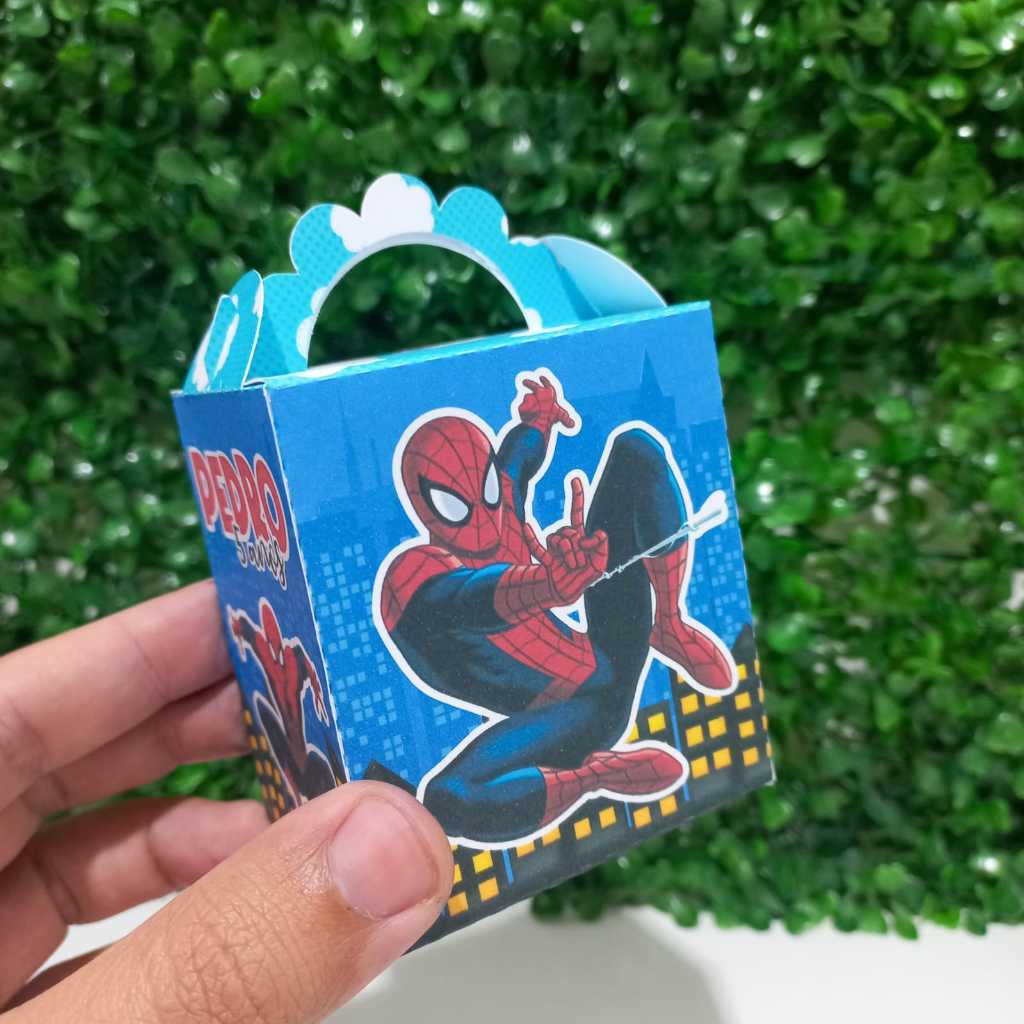 Caixa Lanchinho Homem Aranha | Kit Festa Homem Aranha | Lembrancinhas Homem Aranha | Pegue e Monte