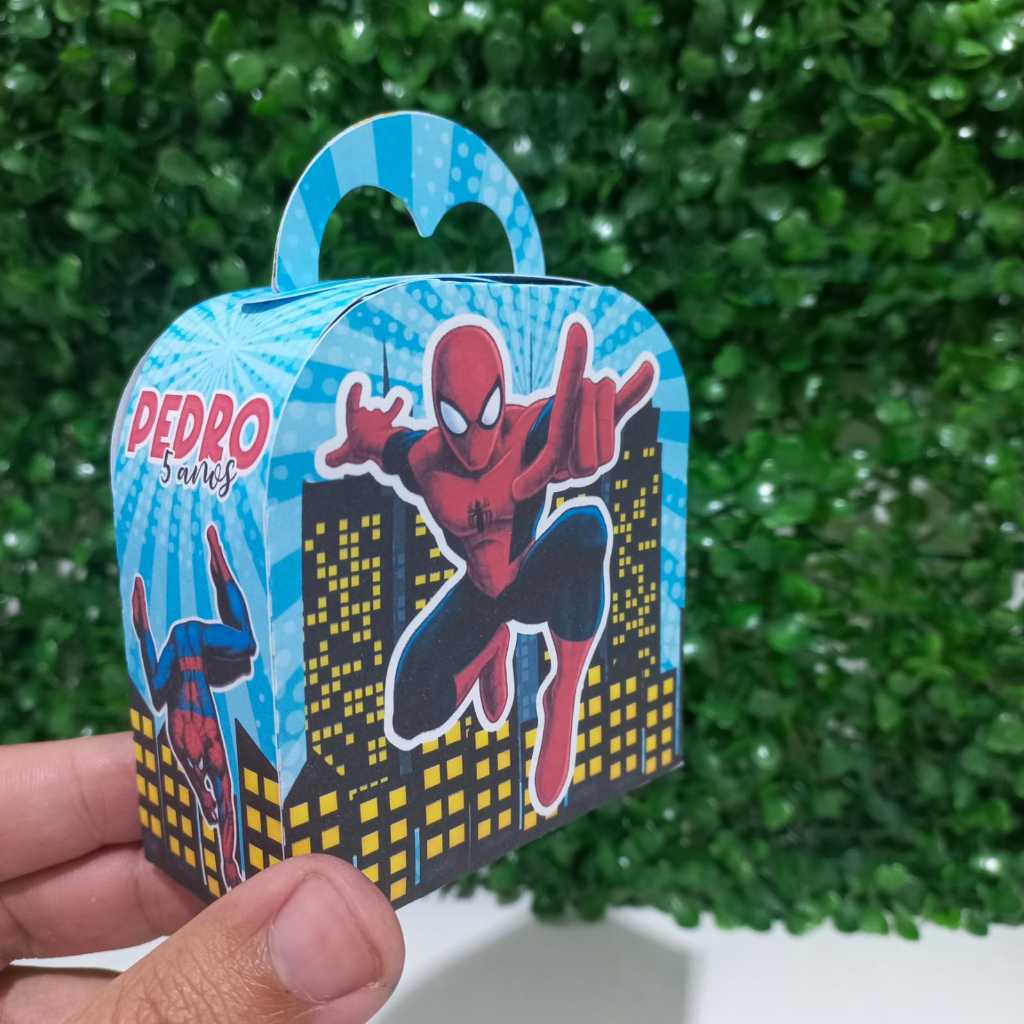 Caixa Maletinha Homem Aranha | Lembrancinhas Homem Aranha | Personalizados Homem Aranha | Aniversário Homem Aranha