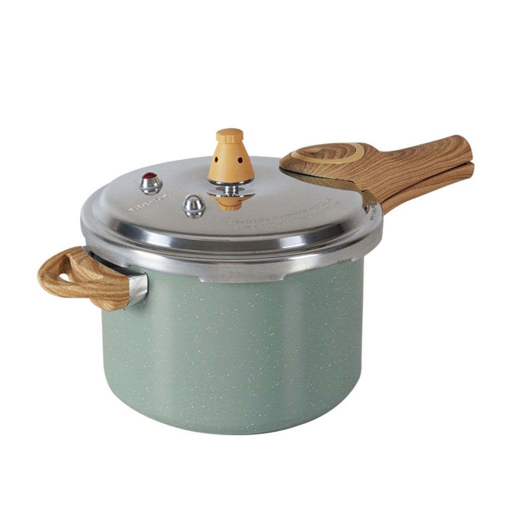 Panela de Pressão com Indução Ceramic Life Brinox - 4,2 L - Antiaderente - Verde Botanika - Home & Living