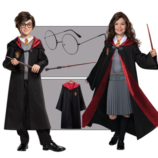 Fantasia Harry Potter Grifinória Com Óculos Varinha Infantil Carnaval em Oferta na Shopee