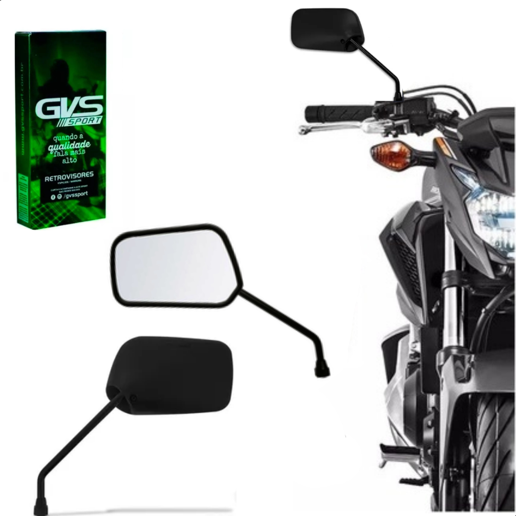 Retrovisor Gvs Moto Para Honda Cg Titan 150 Barato Par em Oferta na Shopee