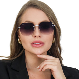 Oculos Feminino Geometrico Tendencia Com Proteção Uv400 em Oferta na Shopee