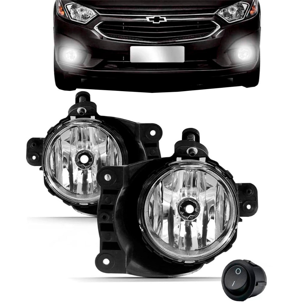 Kit Farol de Milha Neblina Onix Prisma Cobalt Spin