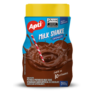PÓ PARA PREPARO DE MILK-SHAKE APTI - 360g SABOR CHOCOLATE em Oferta na Shopee