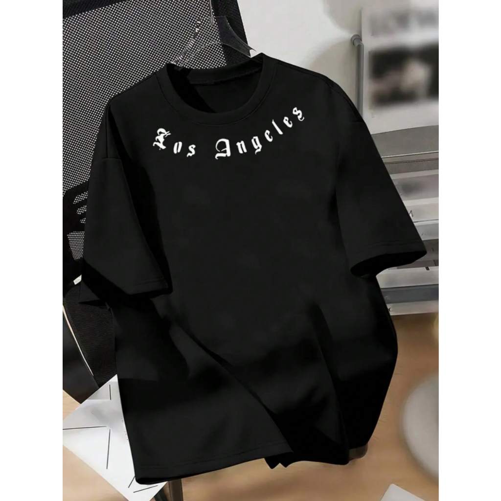 Camiseta Masculina Los Angeles Under 100% Algodão corte Reto Largo 4 Cores
