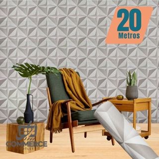 Papel de Parede PREMIUM Geometrico Acinzentado 5 Metros x 45cm Adesivo Autocolante Sala Quarto em Oferta na Shopee