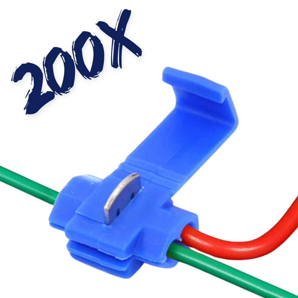 200X Emenda de Fios Conector Derivação Azul 1,50 A 2,50mm (Pacote c/ 200pçs) em Oferta na Shopee