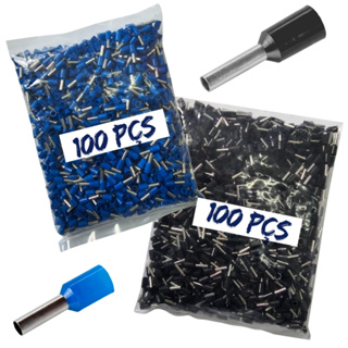 200X Terminal Tubular Ilhos 1,5mm / 2,5mm Pre Isolado (Kit C/ 100pçs de Cada) em Oferta na Shopee