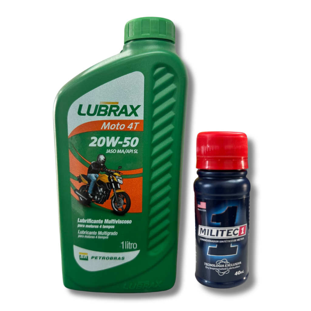 KIT LUBRAX 20W50 1L + MILITEC 40ML