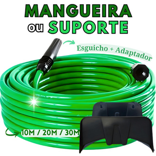 Mangueira Jardim Resistente 10, 20, 30 Metros Flexivel 7/16 com Esguicho Dupla Camada Suporte em Oferta na Shopee