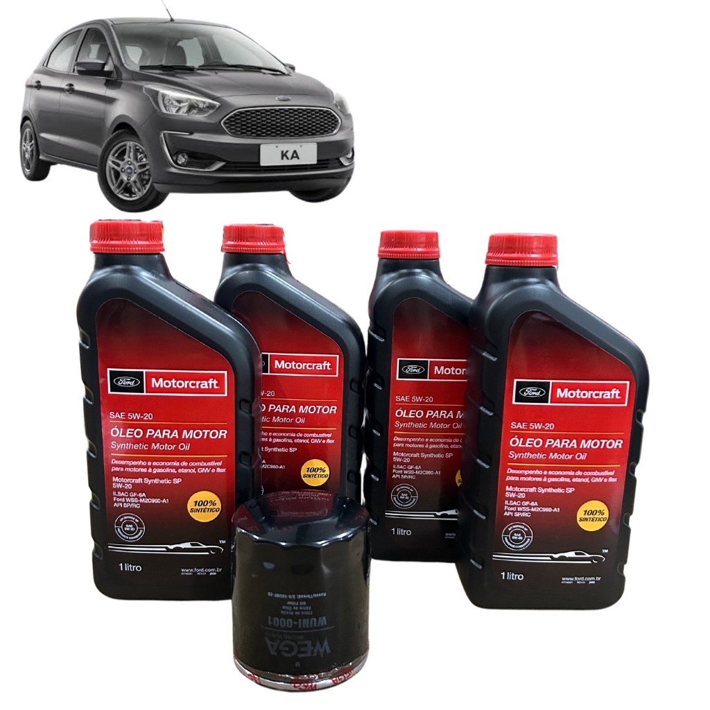 Kit Troca Óleo - Motorcraft 5w20 Motorcraft Ford Ka 2017 em Diante