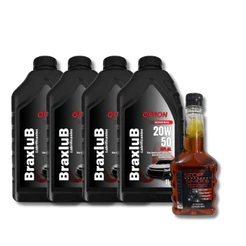 KIT TROCA DE ÓLEO 20W50 MINERAL + STOP SMOKE CANSADO