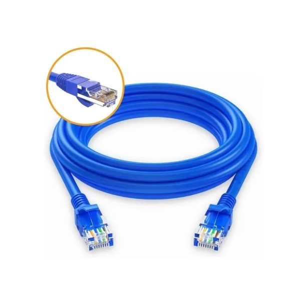 CABO DE REDE branco e azul RJ45