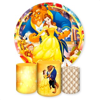 Capas Painéis de Festa Sublimados Vários Modelos Tema A Bela e a Fera