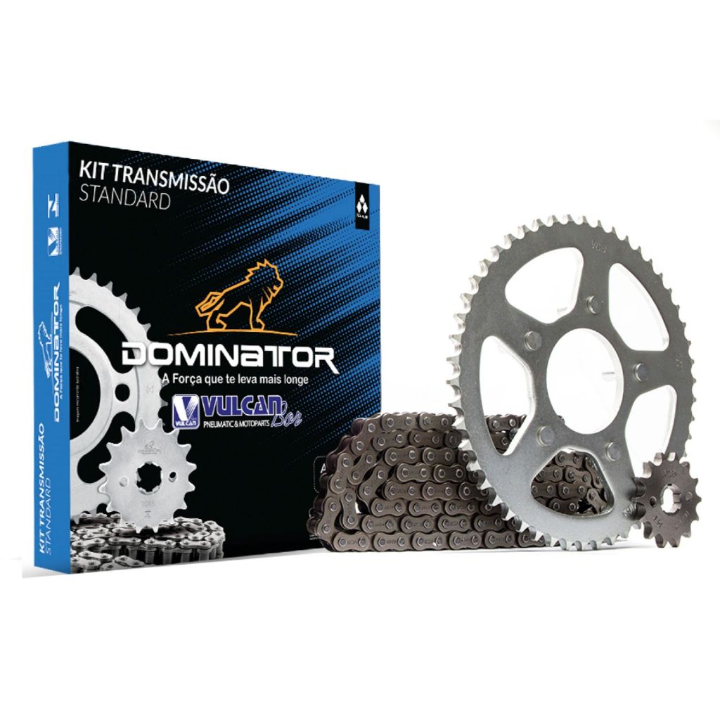 Kit De Transmissão Para Moto Honda XLR 125 1997 a 2002 Vulcanbor Linha Dominator