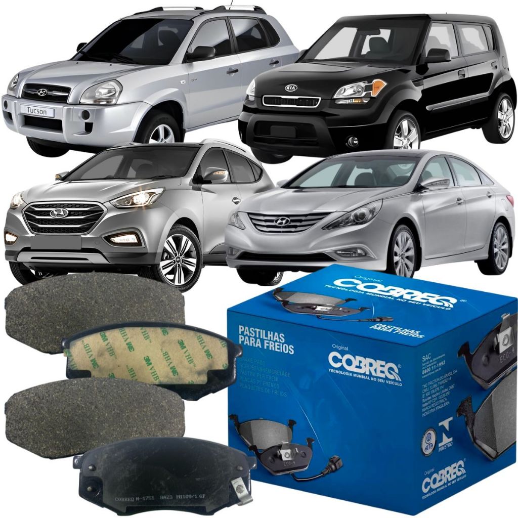 Pastilha de Freio Dianteira Cobreq Ix35 Sonata Tucson Soul