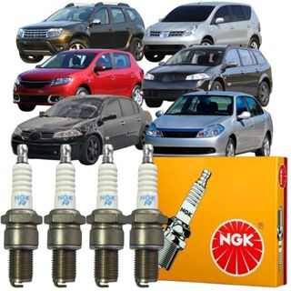 Jogo 04 Vela Ignição Ngk Renault Duster Fluence Logan Scenic em Oferta na Shopee