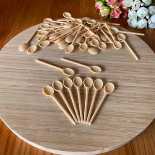 Mini Colhersinha Bege Pacote Com 50 Unid Ou Mais em Oferta na Shopee