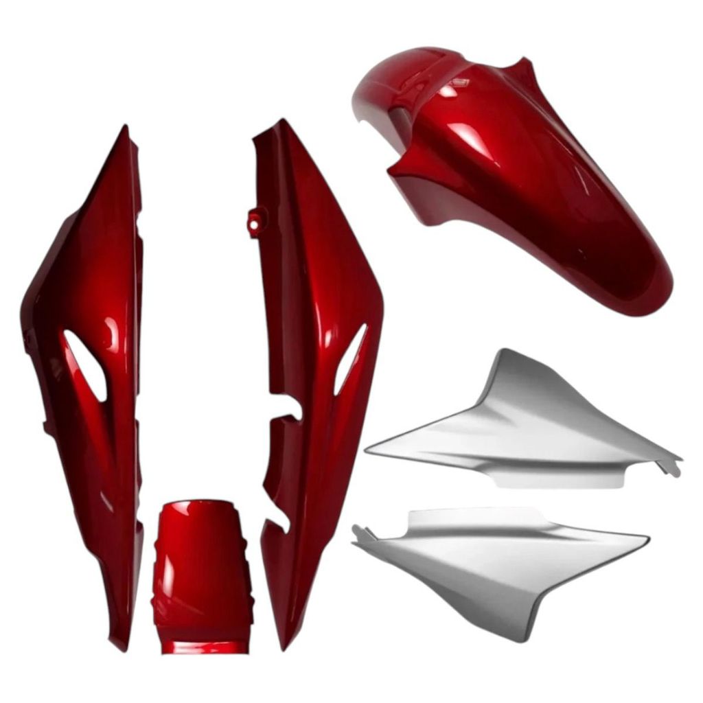 CARENAGEM TRASEIRA RABETA LATERAL PARALAMA CG 150 Sport 05/08 Vermelho 06/07 Candy bromelia