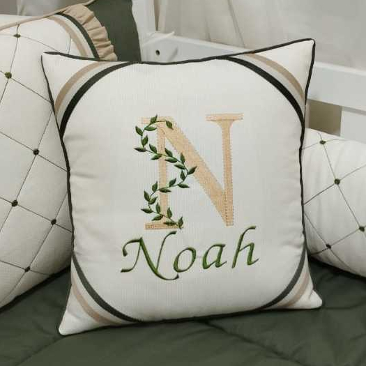 ALMOFADA DECORATIVA PERSONALIZADA  COM O NOME DO BEBÊ - MODELO NOAH