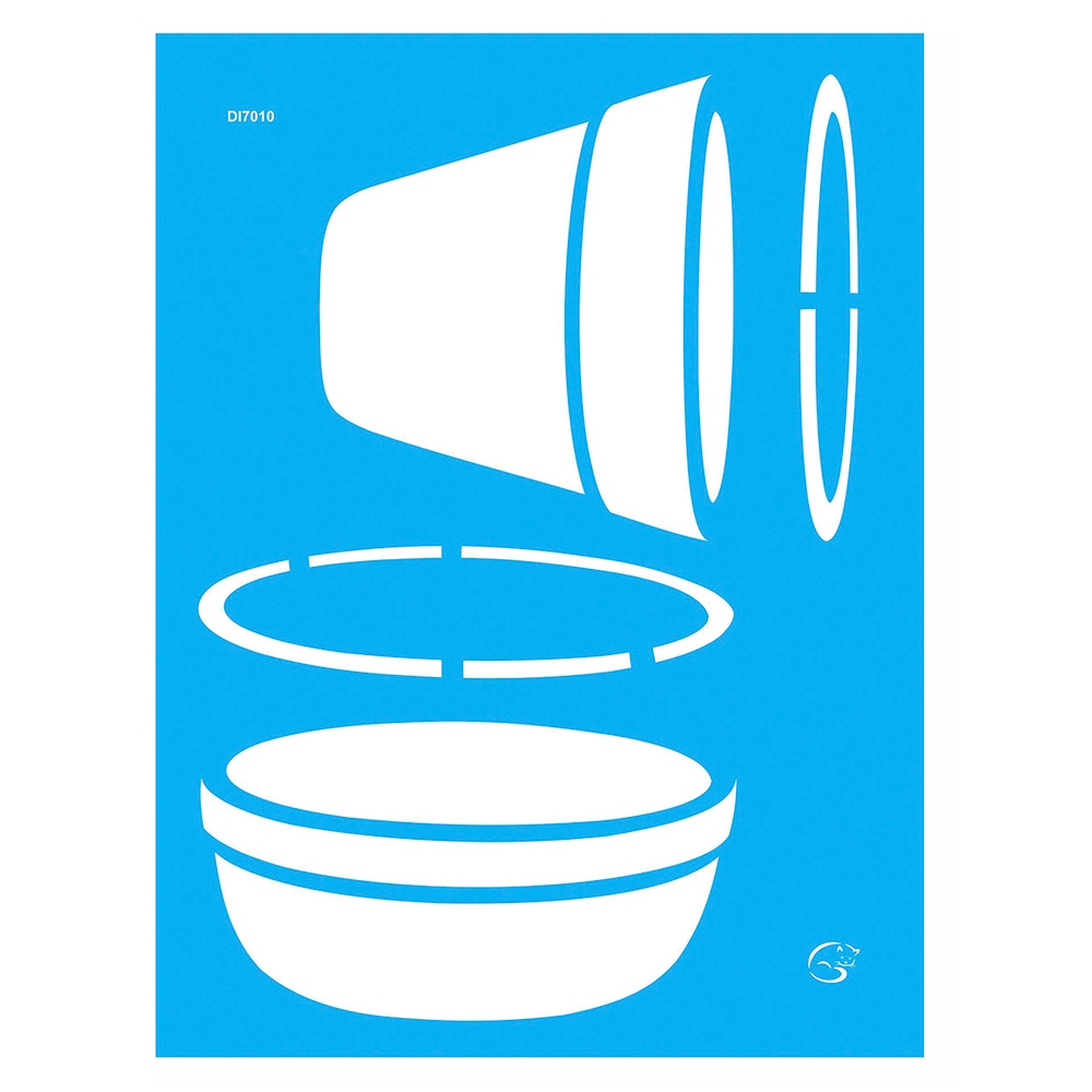 DI7010 - Vaso de Barro - 15x20 - Stencil Gatas Arteiras