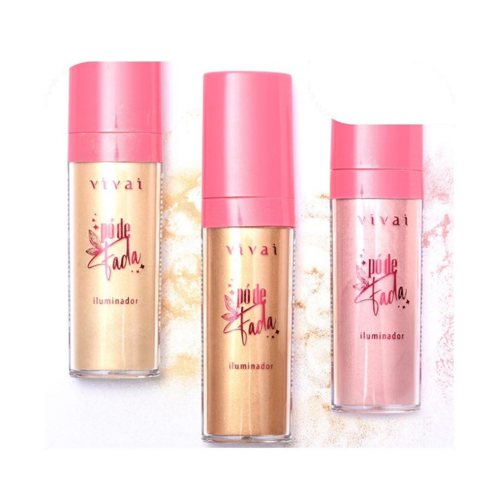 Vivai po de fada iluminador com esponja 1043.1.1/1053.1.1 em Oferta na Shopee