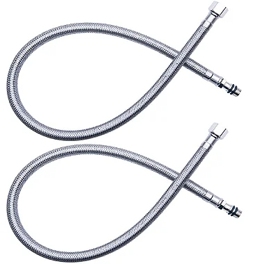 Par de Mangueiras Flexíveis Lorben para Torneira Misturador 80 cm Comprimento