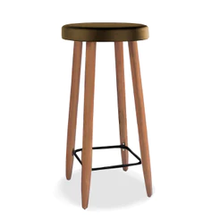 Banqueta Alta 70cm Couríssimo Corino Courino Marrom Banqueta Alta Para Bistrô, Bar E Área Gourmet