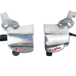 Punho Chave De Luz + Interruptor de Luz Honda CG 125 1977 À 1982 o Par Lado Esquerdo + Lado Direito.
