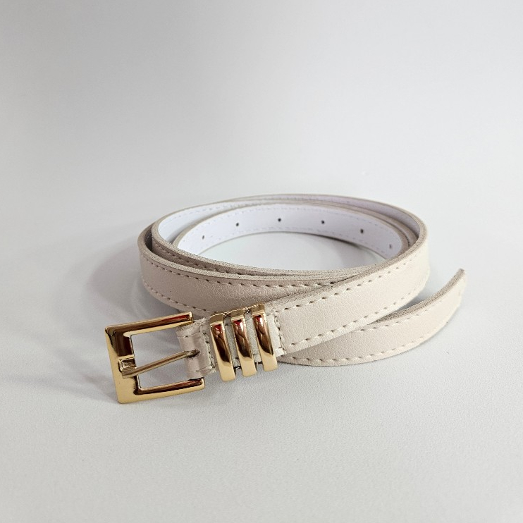 Cinto Feminino Fino Fivela Dourado Couro Sintético em Oferta na Shopee