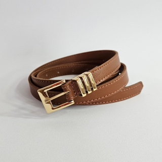 Cinto Feminino Fino Fivela Metal Dourado Couro Sintético em Oferta na Shopee