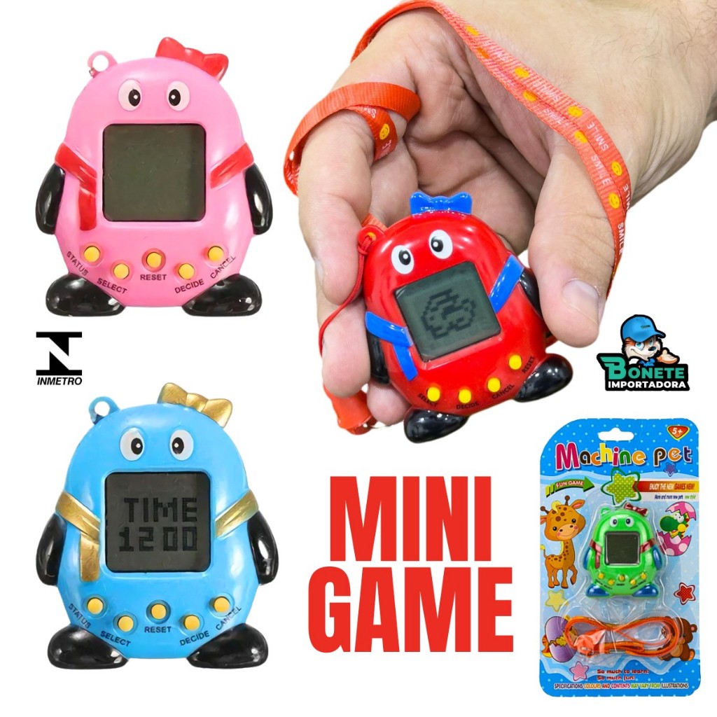 Super Mini Game Brick Game, Retro Anos 90, pet game bichinho virtual machine