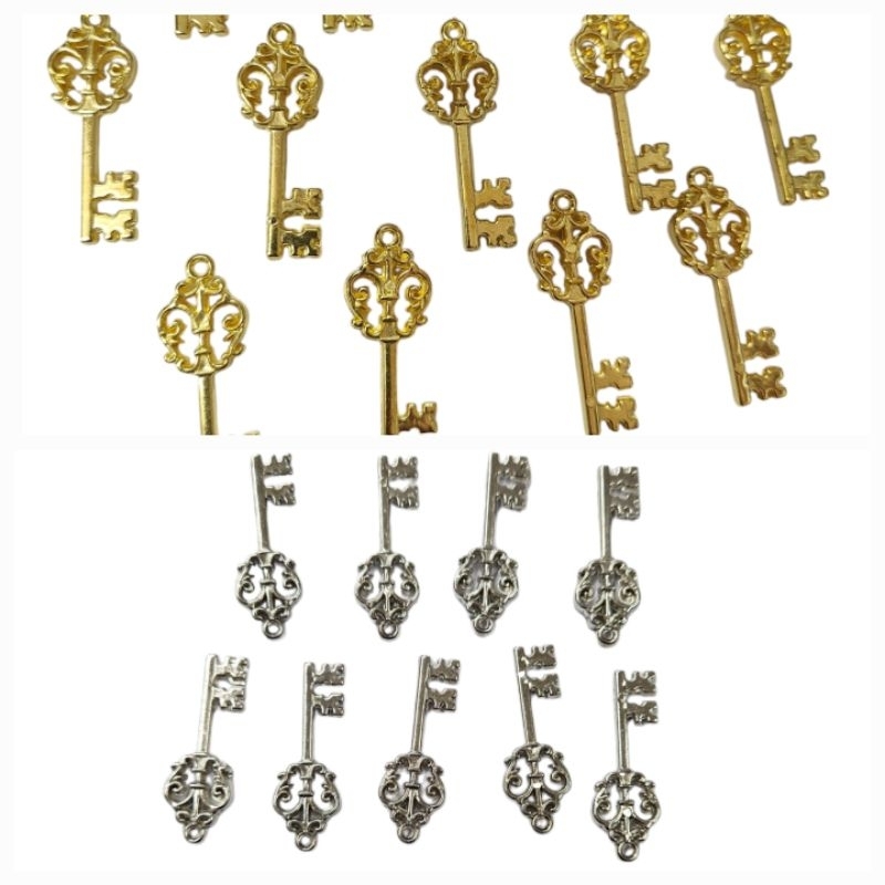 Miçangas Chaves 37mm 50 e 100 Peças em Oferta na Shopee