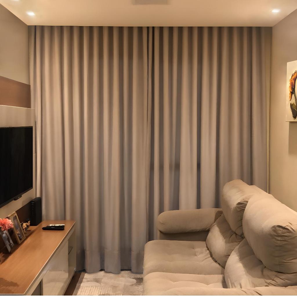 Cortina Blackout com Linho Trilho Suiço  2,00x /2,50/2,60/2,70/2,80 em Oferta na Shopee