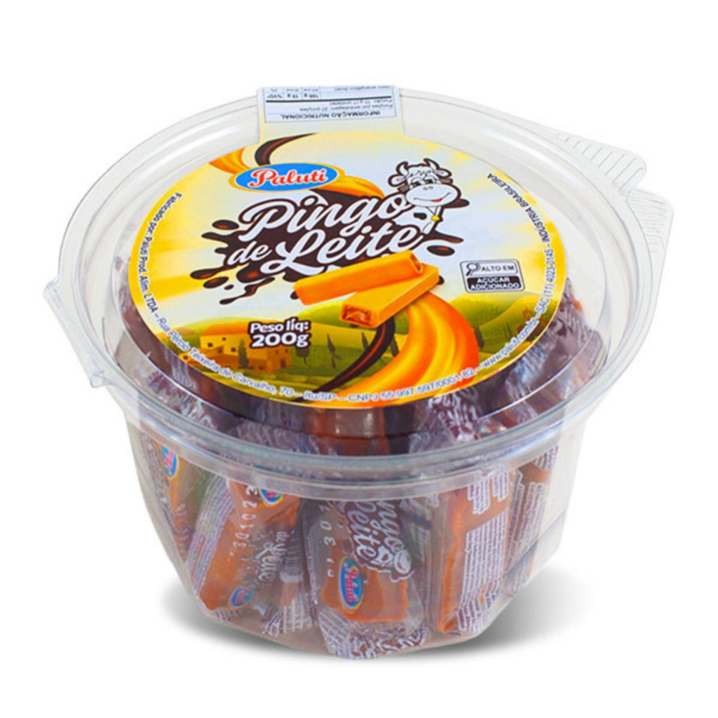 Pote Pingo de Leite 200g C/ 20 Unidades Paluti