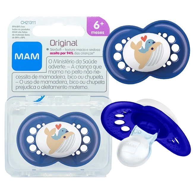MAM Chupeta - Coleção Trends 6+ Meses Azul Mam Azul