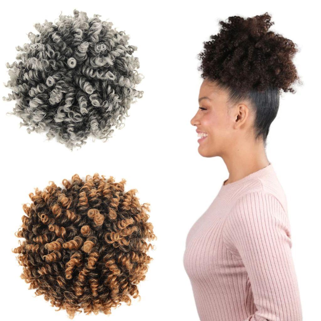 afro puff cacheado coque cabelo cacheado 85g SUSANA FASHION LINE bio fibra