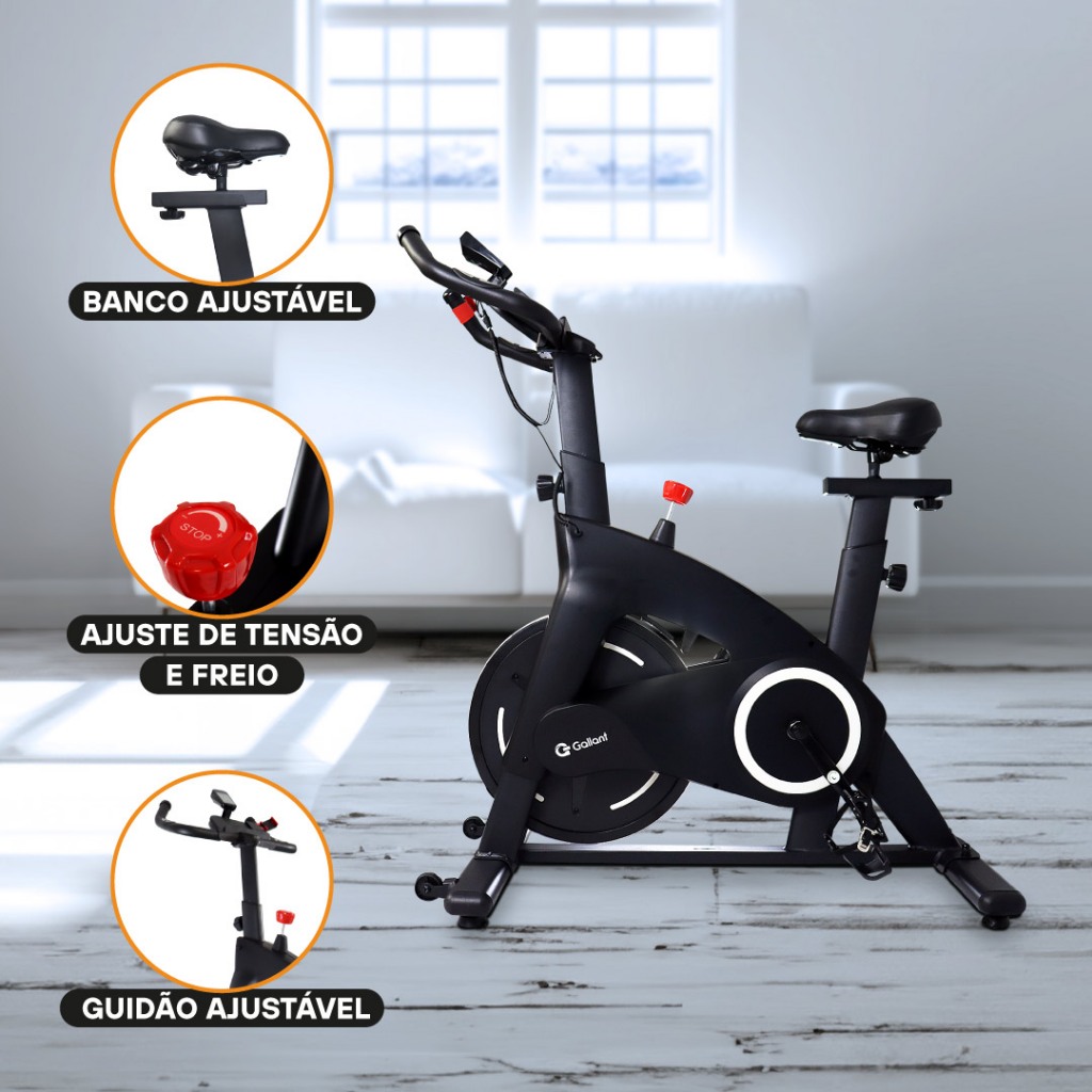 Bicicleta Ergométrica Spinning Magnética Gallant Elite X (GSb08HMgA-Pt) em Oferta na Shopee
