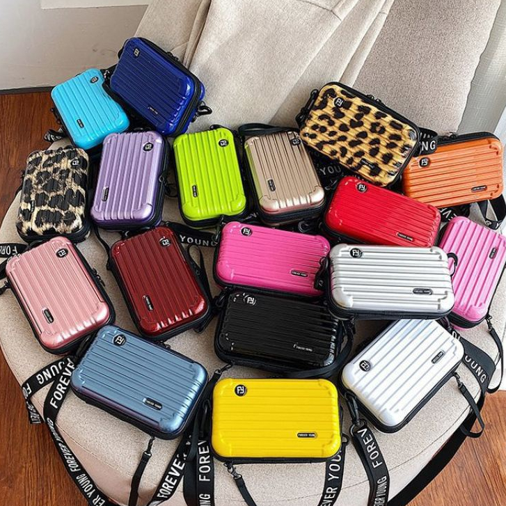 Bolsa Mini Bag Blogueira Influencer Fibra Rígida Transversal Tendência Forever Young Promoção