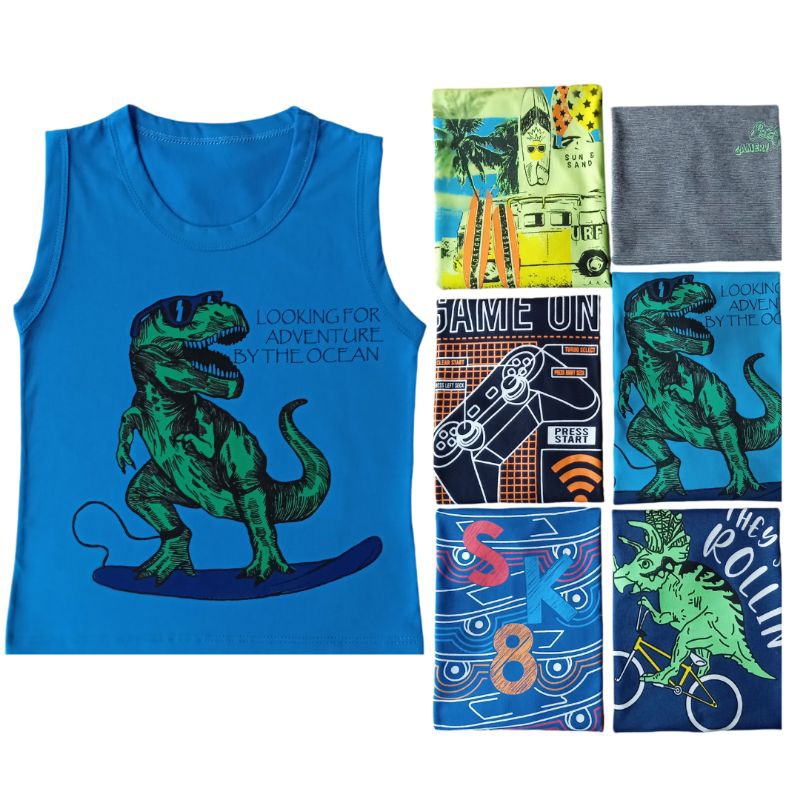 Kit Sortido 2 Regata Infantil Masculina Estampada