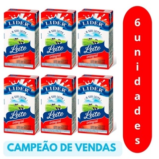 Leite UHT Integral Lider 1L - 6 Unidades em Oferta na Shopee