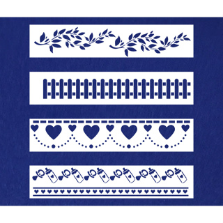 Stencil para Pintura Diversos grupo 8 06x30cm em Oferta na Shopee