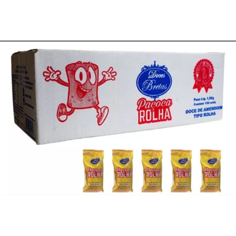 DOCE PAÇOCA BRETAS CX 110 UNID 15G em Oferta na Shopee