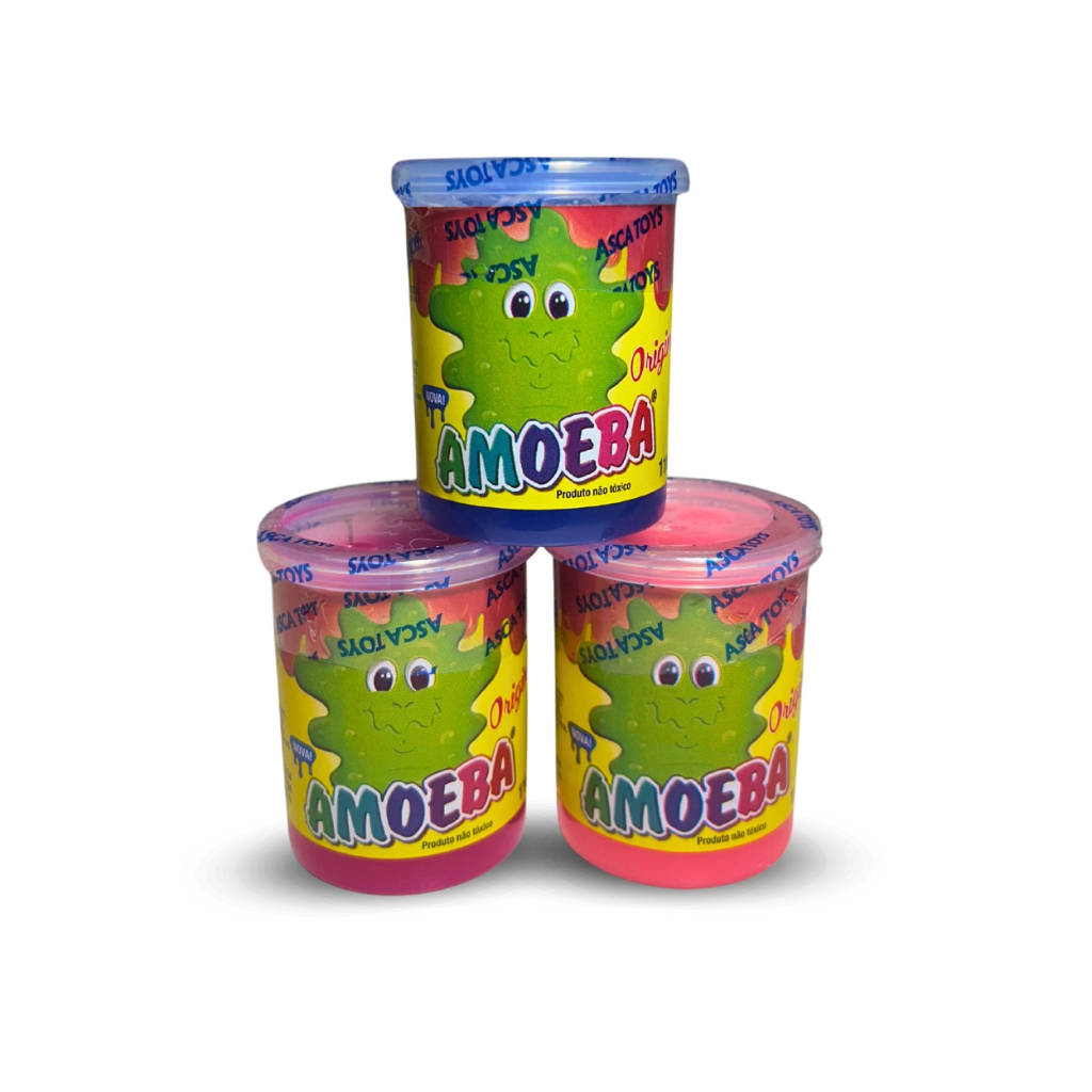Kit 3 Amoebas a Massinha de Brincar Original Geleia Slime Barata