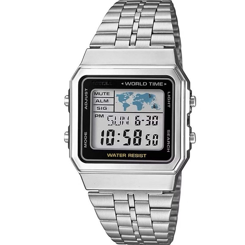 Relógios Feminino e Masculino Vintage Digital A500 WA Presente para homens
