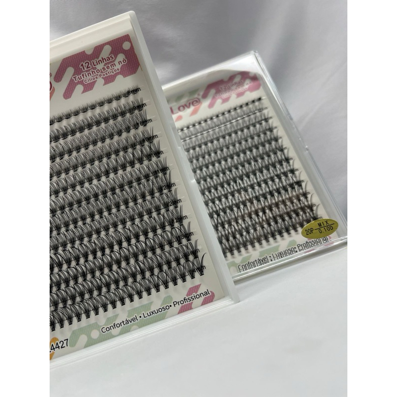 Cílios tufos Real Love 20 pelos mix 9-14mm em Oferta na Shopee