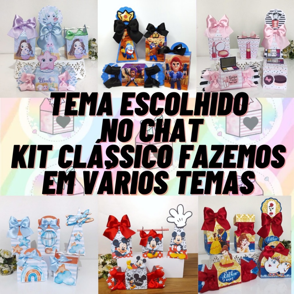 KIT CLÁSSICO personalizados festa  lembrancinha  aniversario  caixinhas personalizadas festa infantil mesversário decoração tema menino menina bebê chá revelação chá de bebê