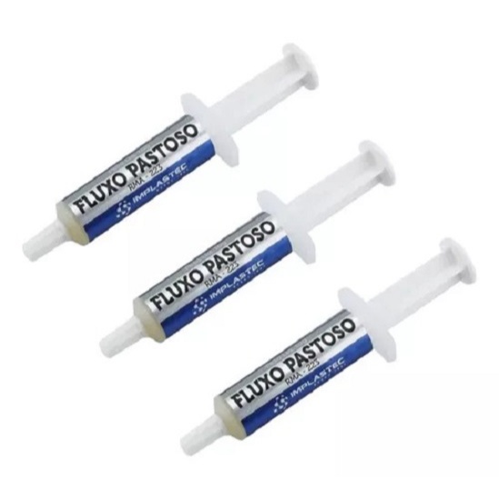 Kit 3 Fluxo De Solda Pastoso Seringa Rma-223 10g implastec em Oferta na Shopee