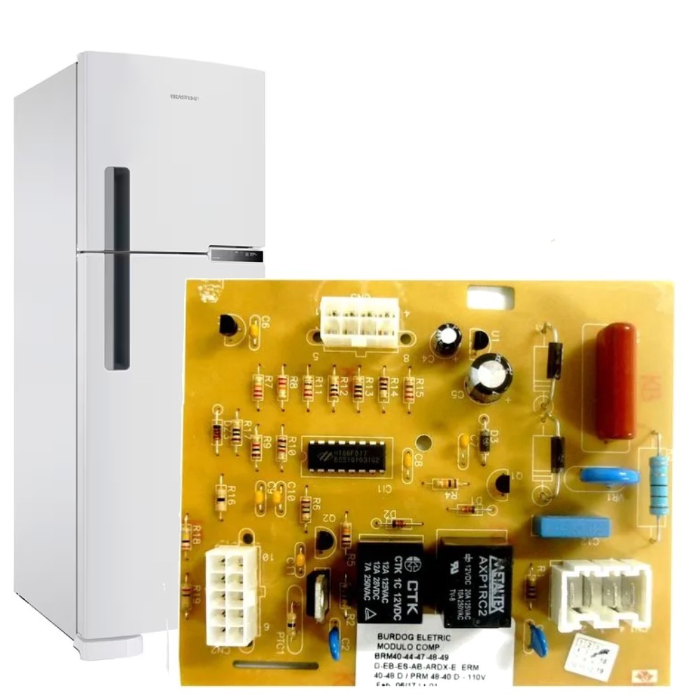 Placa Eletrônica Potencia Geladeira Brm40 Brm44d 127v 326063223