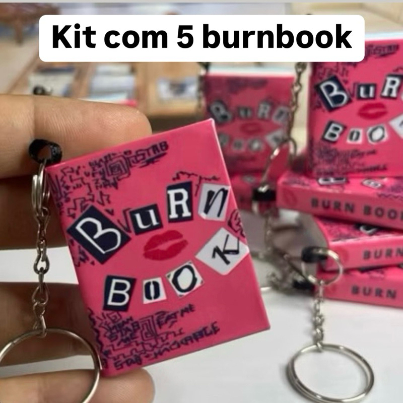 burn book mini livros chaveiros/meninas malvadas/ livro do arraso
